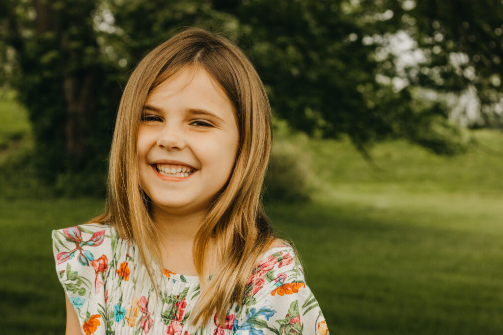 girl laughs during photo fundraiser in phoenixville pa